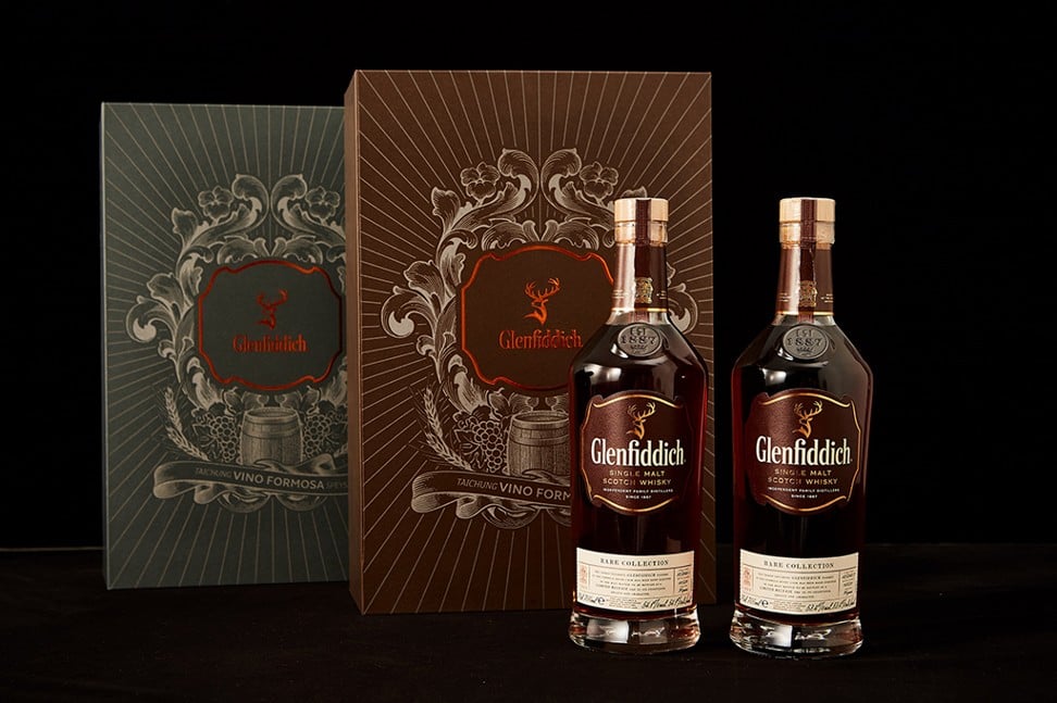 Domaine Shu Sheng winery’s whiskies, Glenfiddich Black Queen (left) and Ice Breaker (right), have both been finished in Taiwanese wine casks.