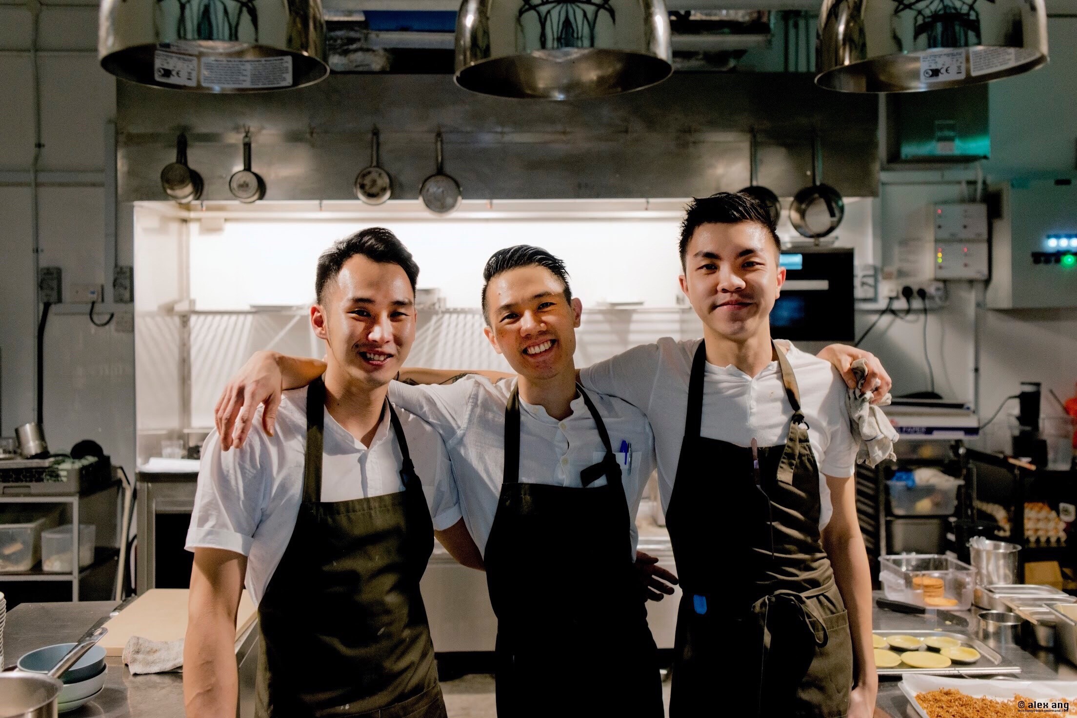 Magic Square's under-30 chefs (from left) Desmond Shen, Abel Su, and Marcus Leow have impressed Singapore diners with their world-class menus.