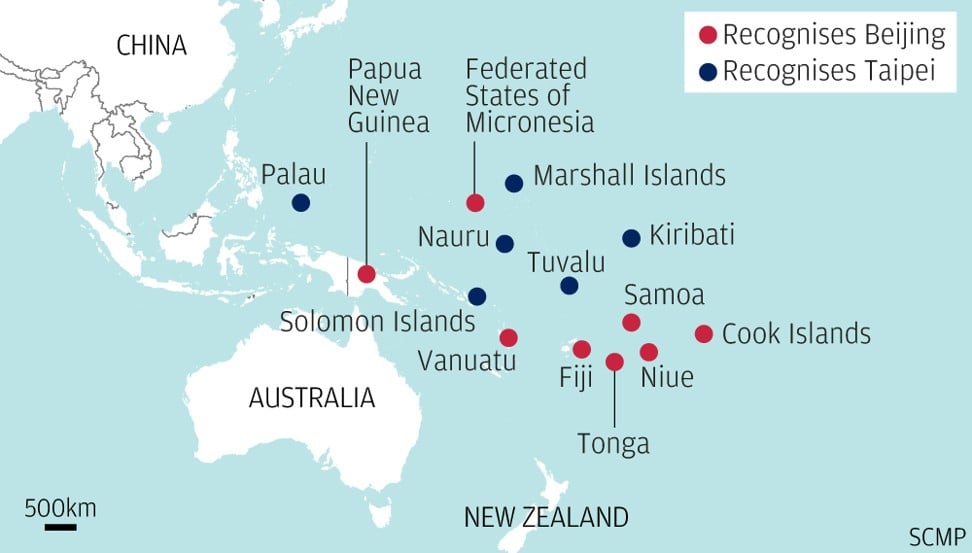 World Map Showing Solomon Islands