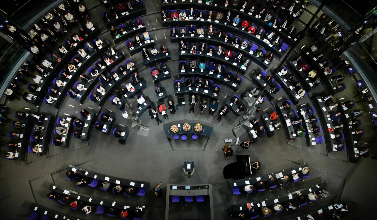 German lawmakers attend a special session of parliament at the Reichstag building in Berlin on January 17. The fiscal conservatism of Germany’s politicians means they are very unlikely to support major stimulus measures to prevent a recession in 2019. Photo: AP