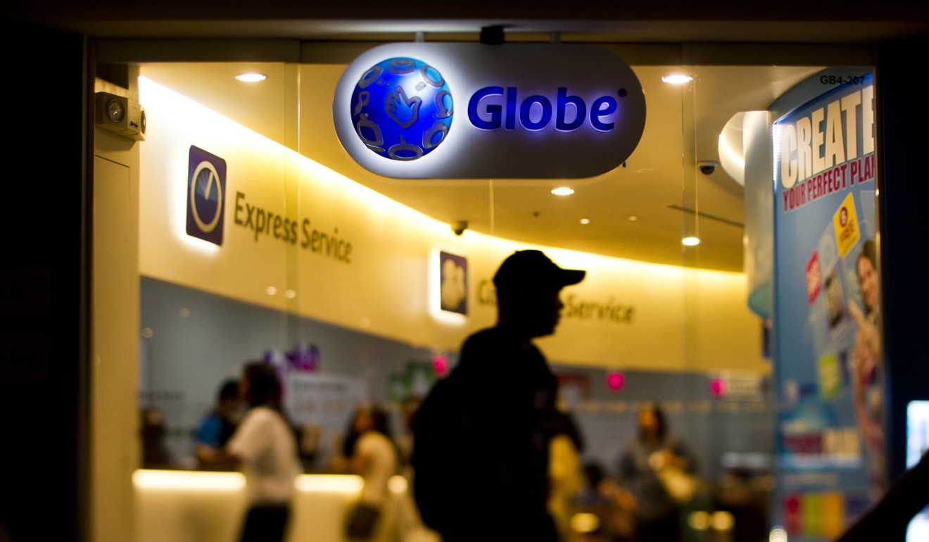 A Globe Telecom retail outlet in Manila. The company is the country’s largest mobile data provider. Photo: Bloomberg