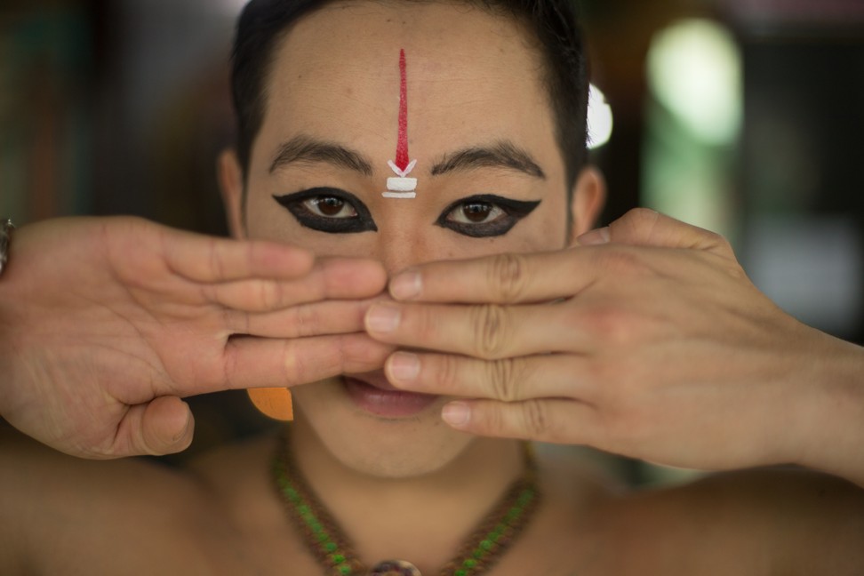 Ma with painted eyes during a performance. Photo: Sumukha
