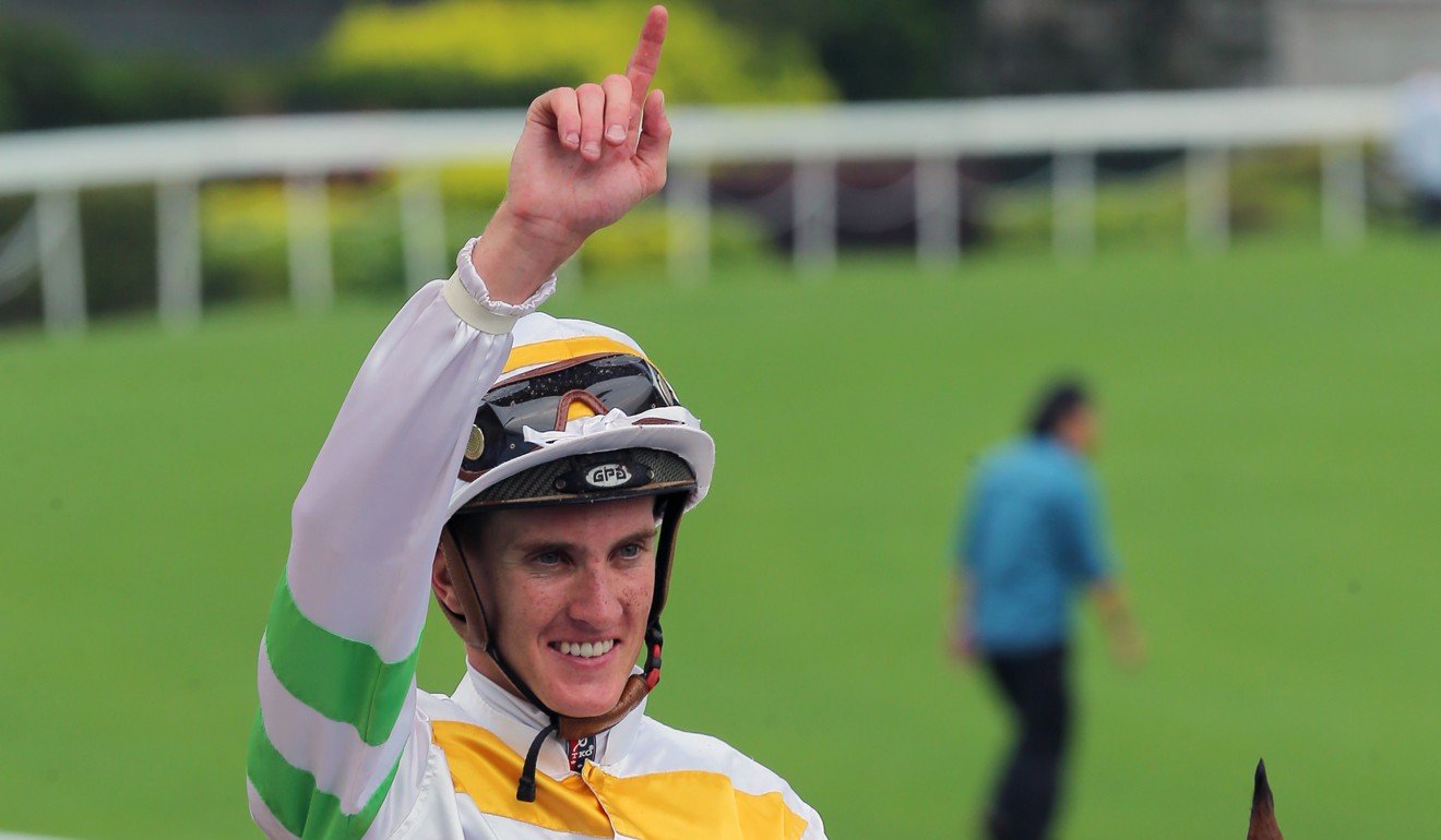 Chad Schofield celebrates one of his three winners so far this season.