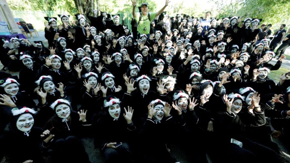 Malaysian won the world record for world’s largest number of people dressed as cats after amassing a gathering of 440 people dressed as cats at the Asean Film Festival.