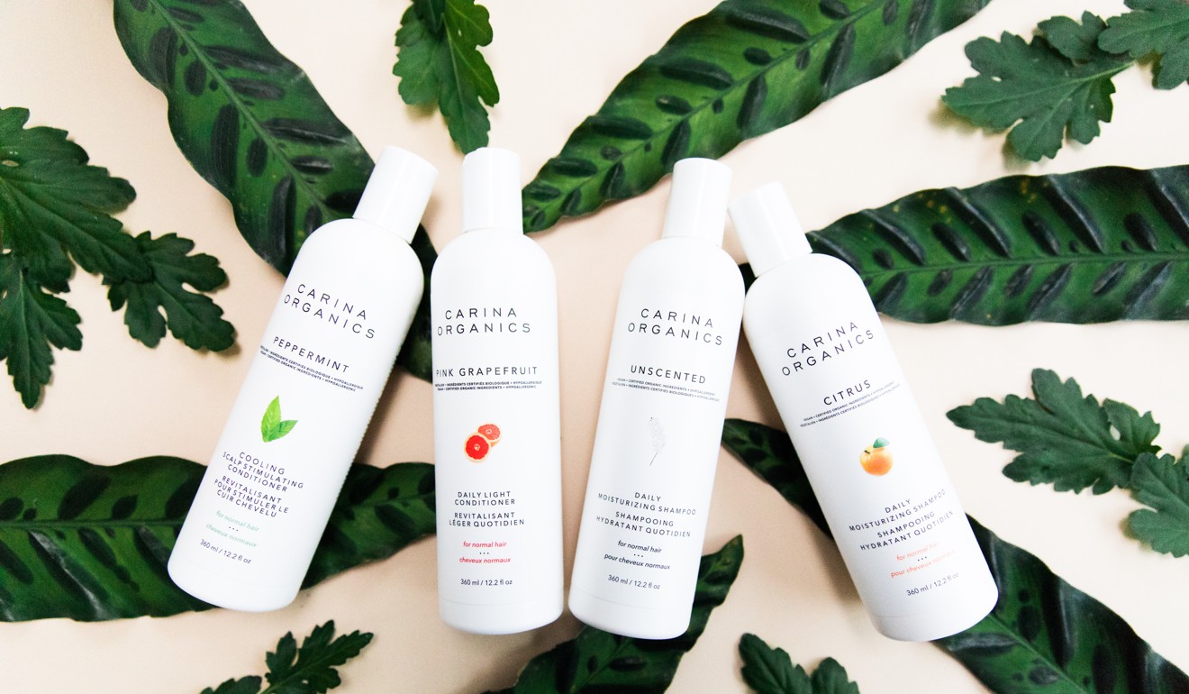 Products from sustainable beauty line Carina Organics.