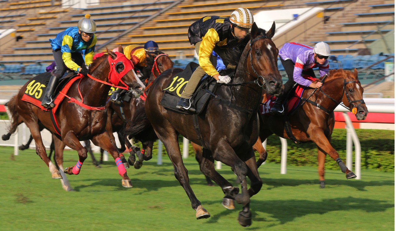 Joao Moreira guides King’s Trooper to an easy trial win on September 10.