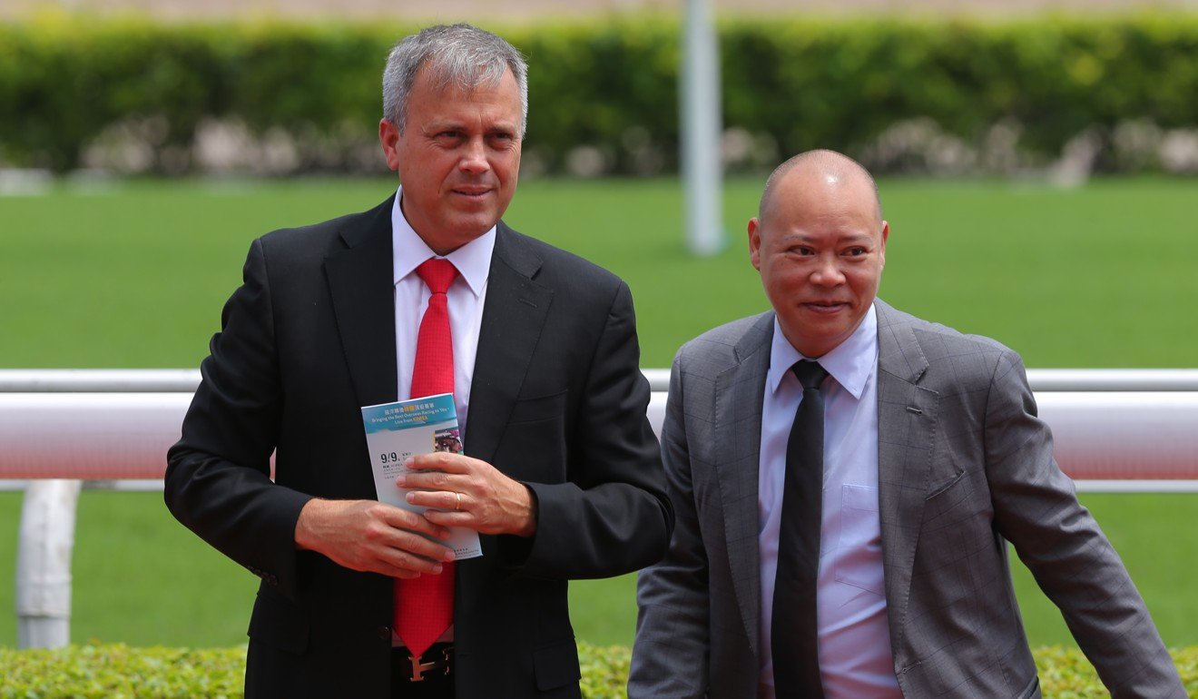 Hong Kong trainers Caspar Fownes and Chris So.