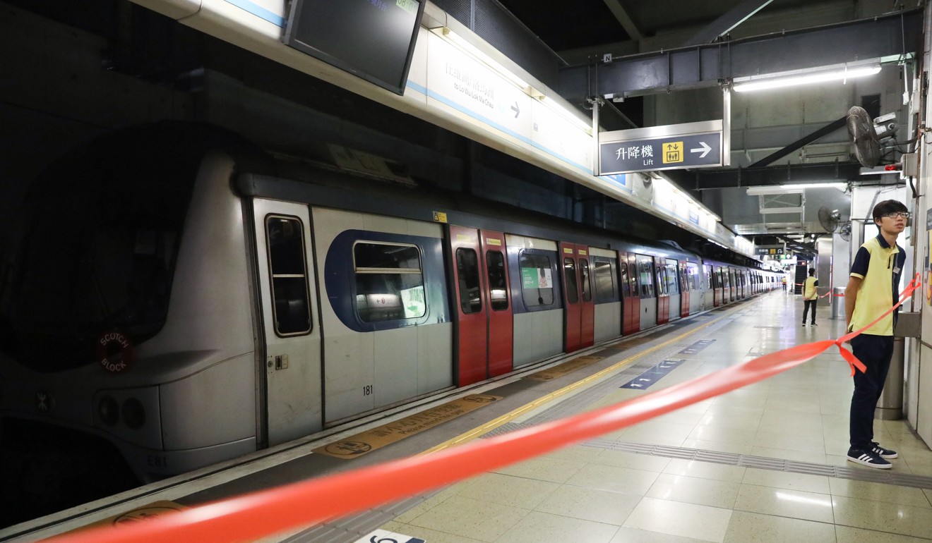 A platform at Hung Hom remained closed early on Wednesday but another one had reopened as services returned to the interchange. Photo: Nora Tam