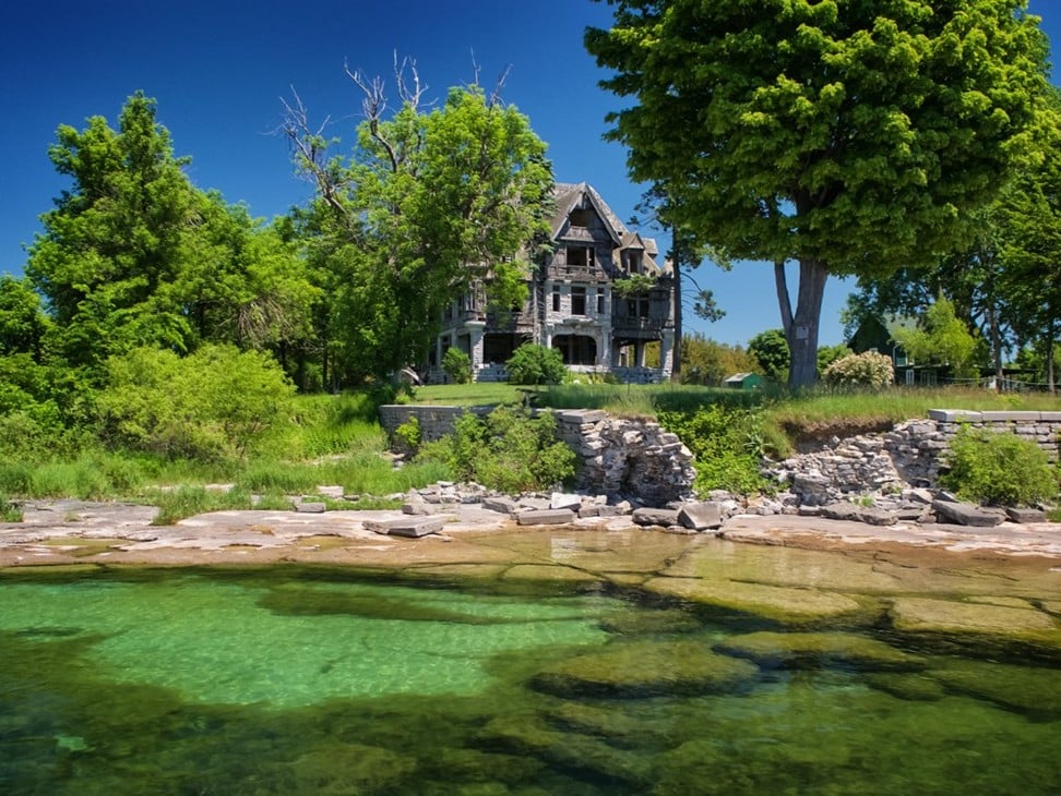 Carleton Island Villa located on New York state’s Carleton Island, on the St Lawrence River, is accessible only by boat. Photo: Andrea M. Parisi