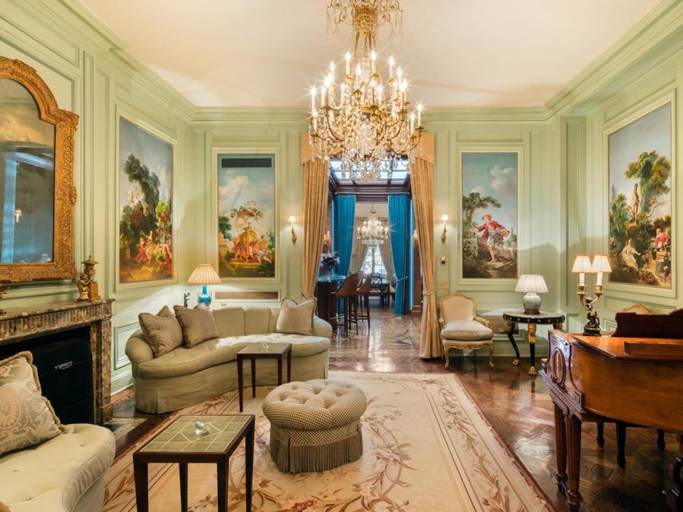 The formal living space inside the town house known as ‘Versailles in Manhattan’. Photo: Douglas Elliman