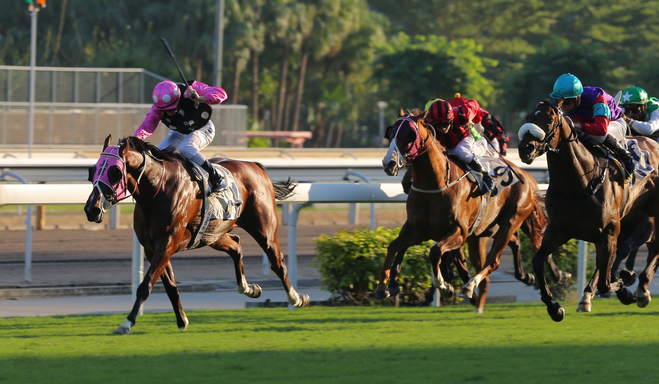 Singapore Sling (outside) chases Beauty Generation in the Group Two Sha Tin Trophy (1,600m) least season.