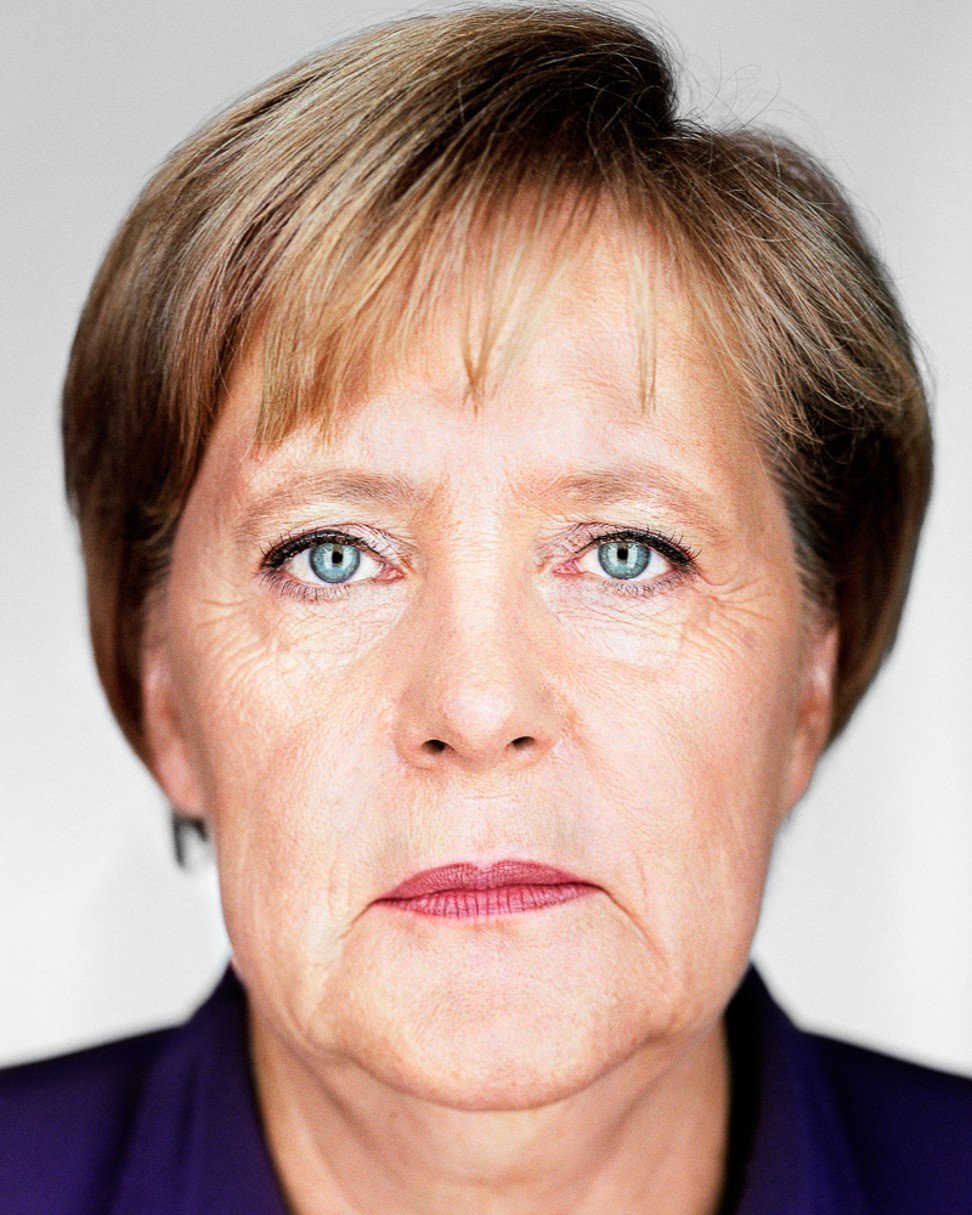 Close-up of Angela Merkel (2010). Photo: Courtesy of Martin Schoeller