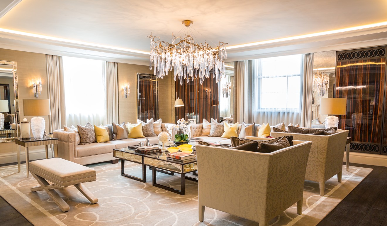 The sitting room of the penthouse at the Corinthia Hotel London. Photo: Charlie Dailey
