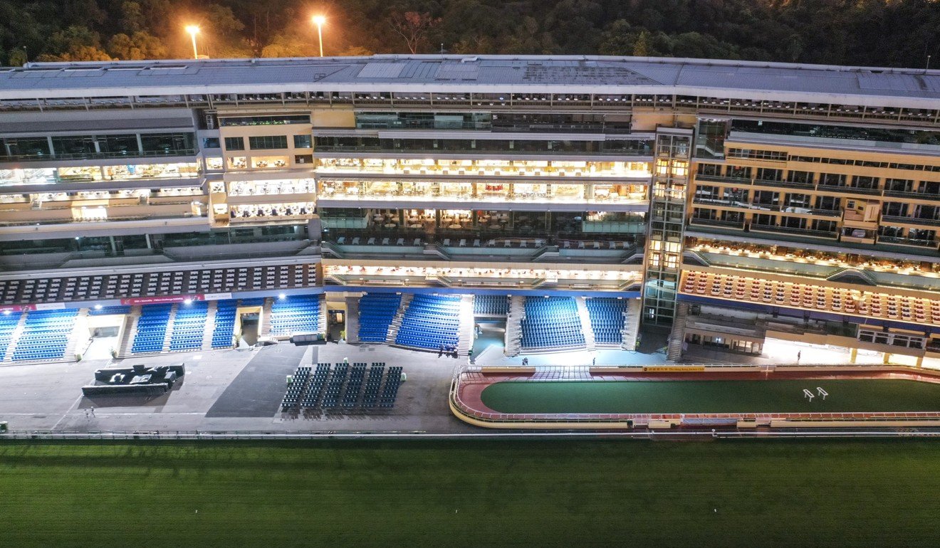 An empty Happy Valley racecourse. Photo: Martin Chan