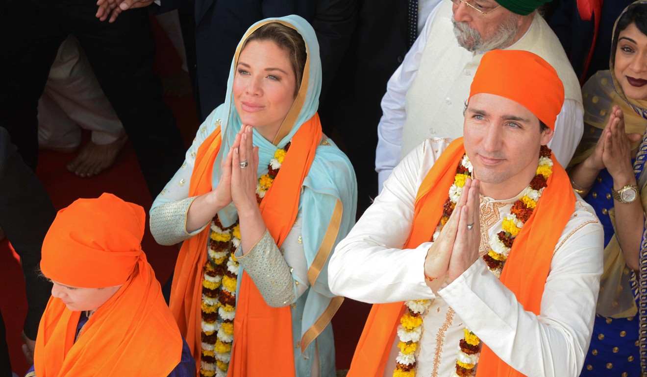 Trudeau with his wife Sophie Gregoire pictured in India last year. Photo: AFP