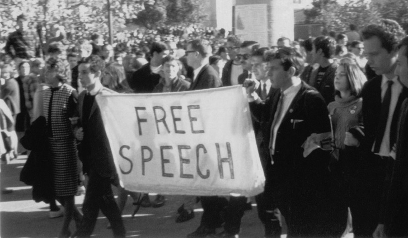 Students launch the Free Speech Movement California against a campus ban on political activity. Photo: FSM Archives