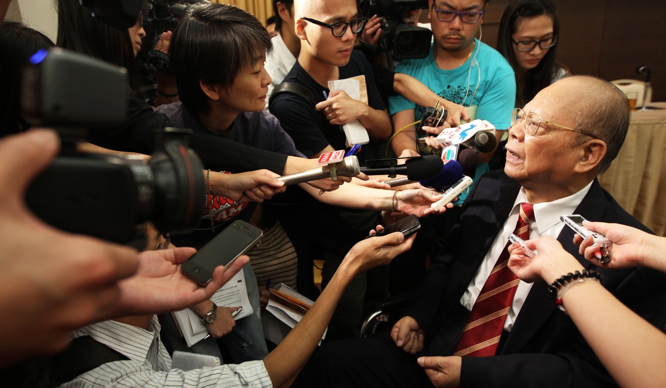 Tsang Hin-chi attends an event in 2012 in Central. Photo: David Wong