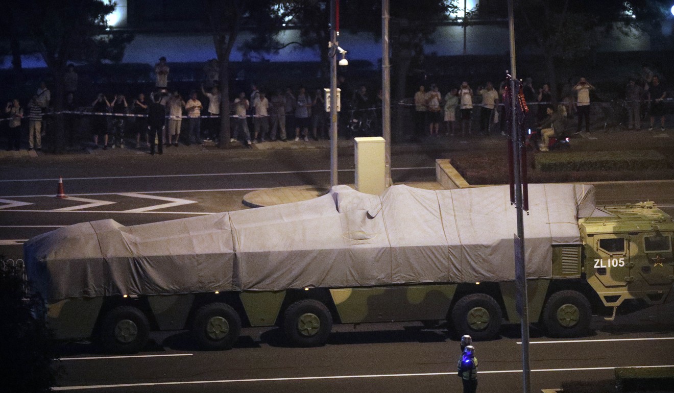 The DF-17 hypersonic ballistic missile will be one of the highlights of the parade. Photo: AP