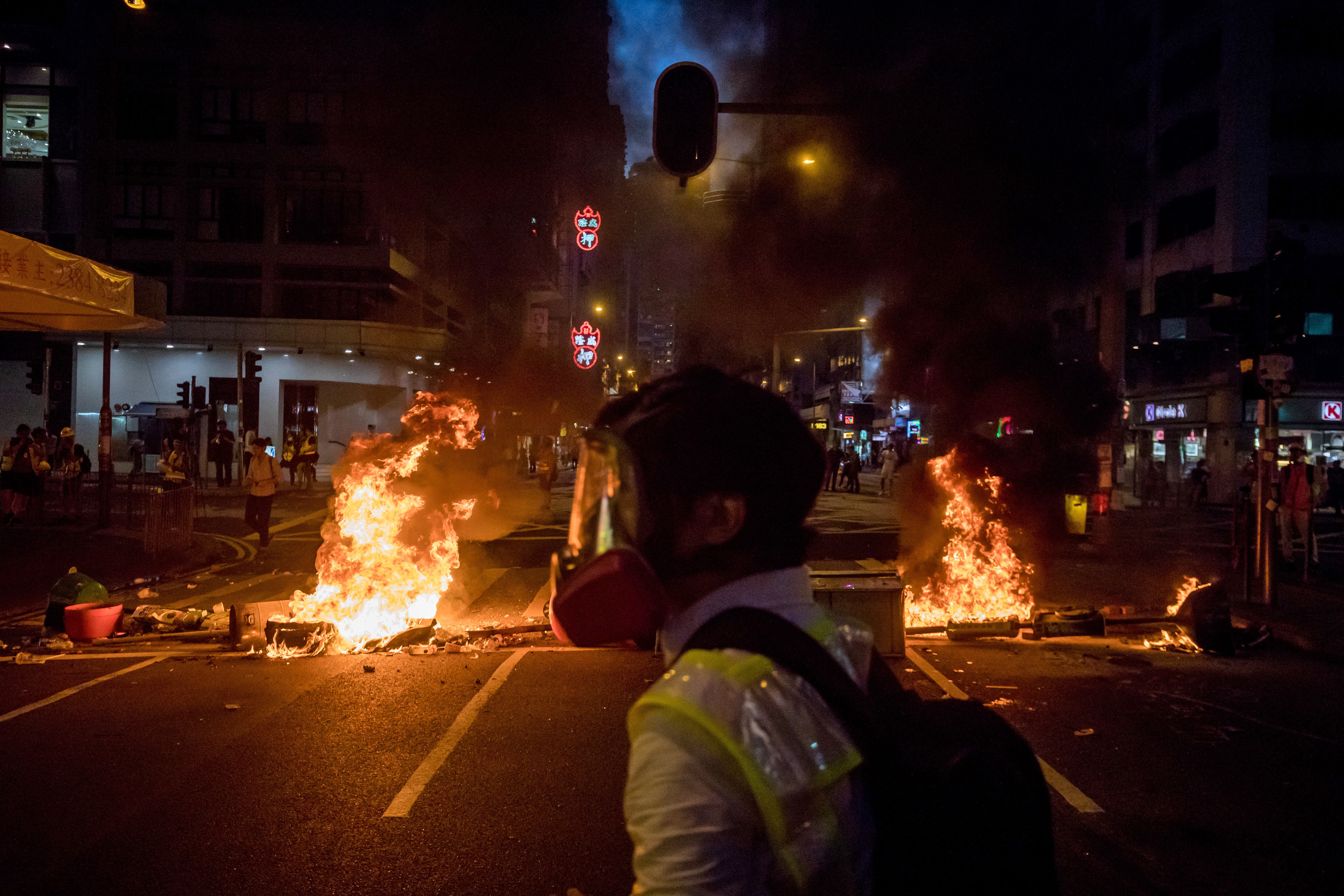 Hong Kong’s protests have turned violent. Photo: Bloomberg