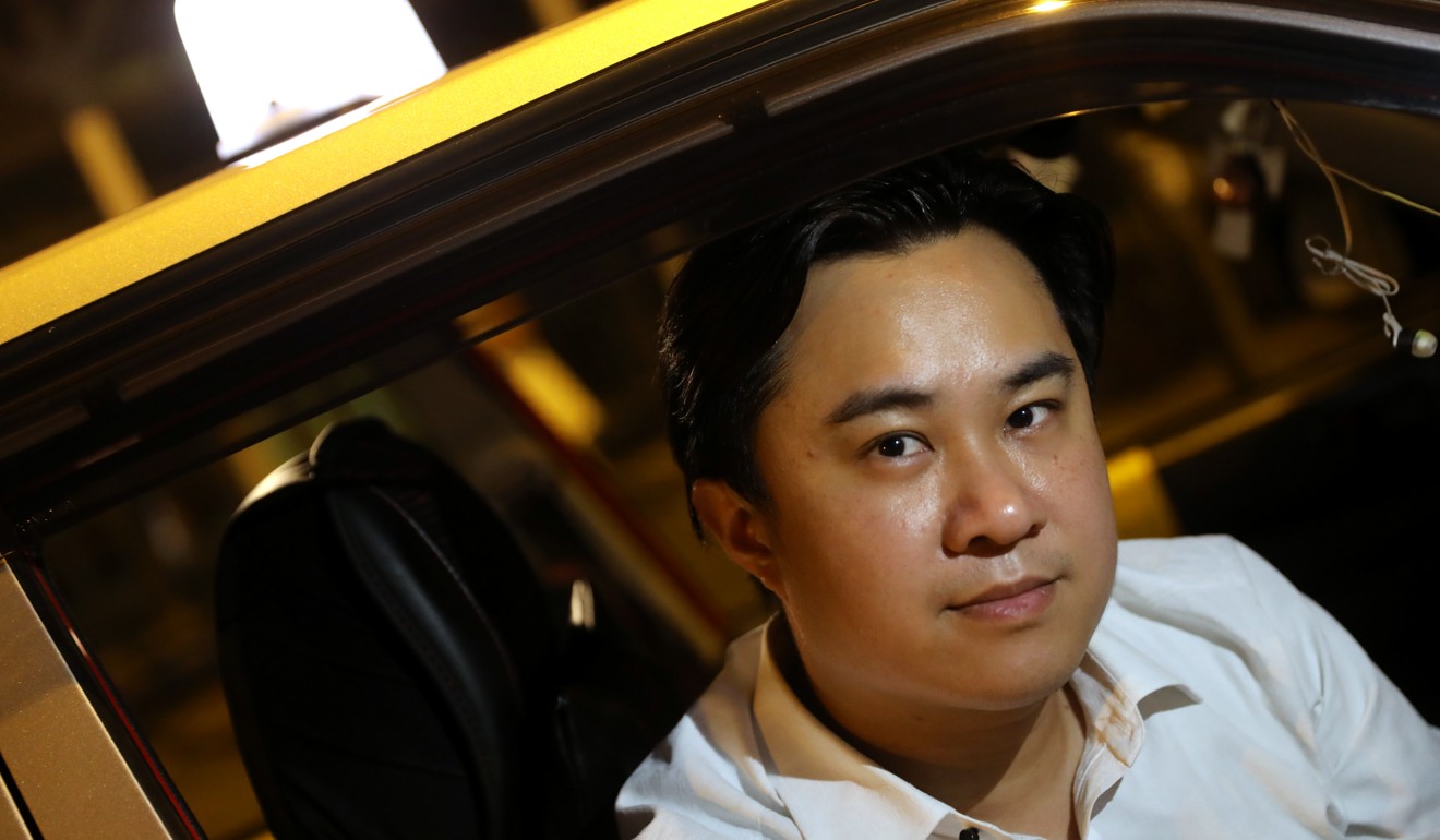Franco Cheung, a taxi driver has given free rides to protesters, said “I decided to use other means to help the movement.” Photo: K.Y. Cheng