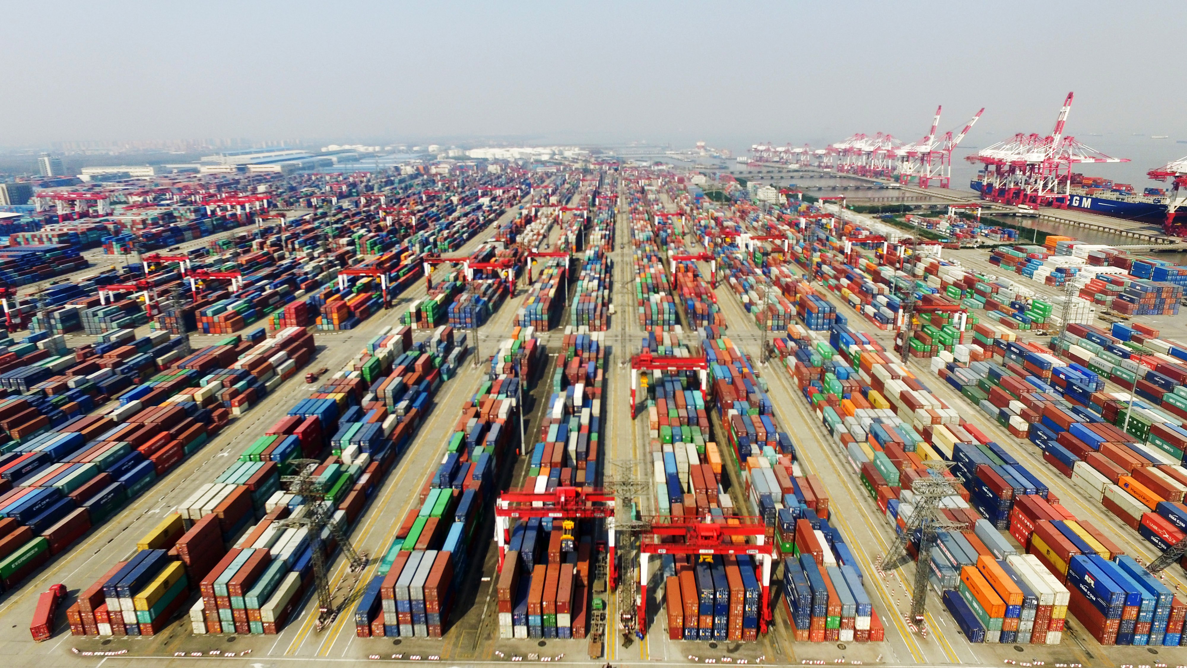 Aerial photo taken on March 9, 2017 shows the Shanghai free trade zone (FTZ). Photo: Xinhua