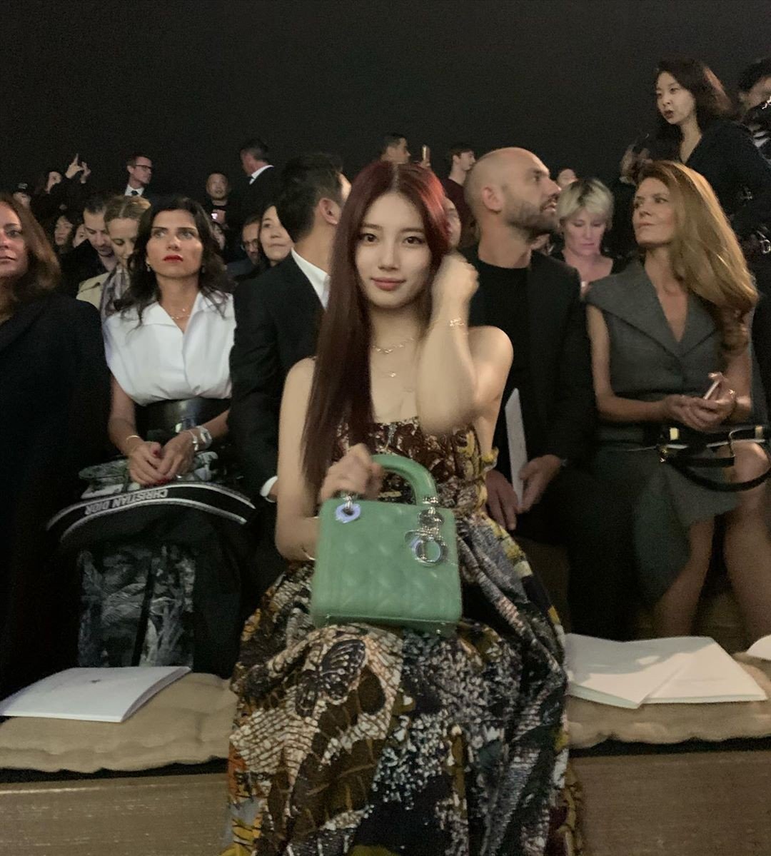 South Korean actress and singer Bae Su-ji, also known as Bae Suzy, at the Dior show at Paris Fashion Week. Photo: Instagram
