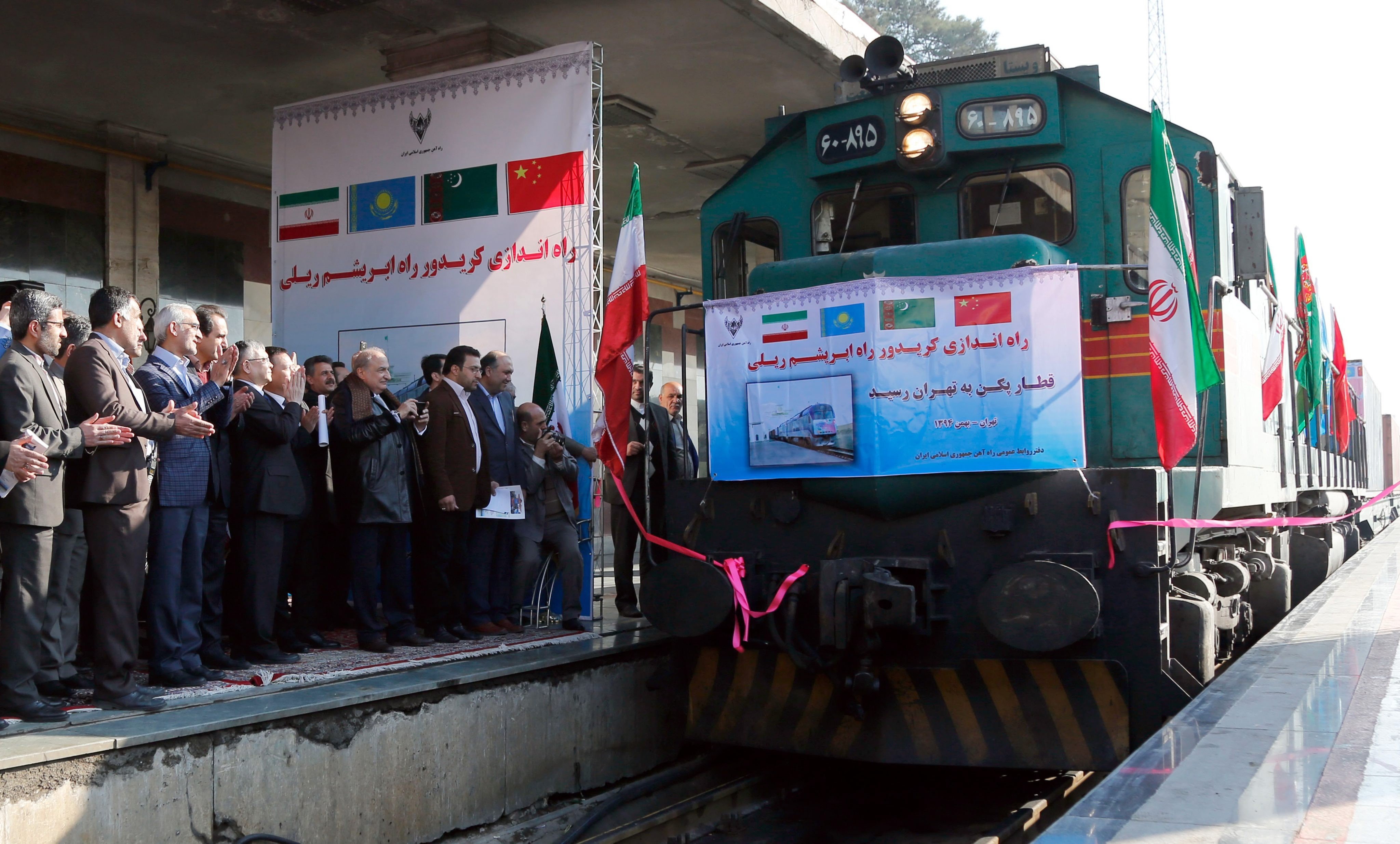 The first-ever Chinese goods train to Iran arrives in Tehran on February 15, 2016, after a 14-day journey hailed as a revival of the Silk Road under China’s Belt and Road Initiative. China is emerging as the central power in its immediate and expanding neighbourhood, while the West tears at itself and old alliances. Photo: EPA
