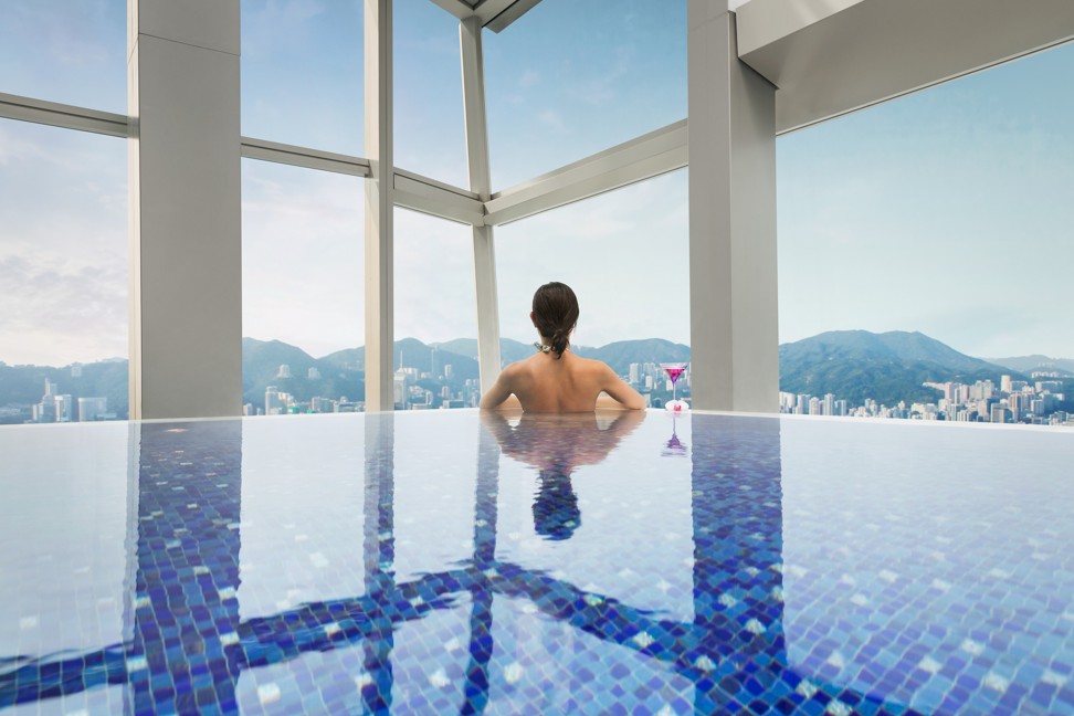 Indoor swimming pool at Ritz-Carlton Hong Kong