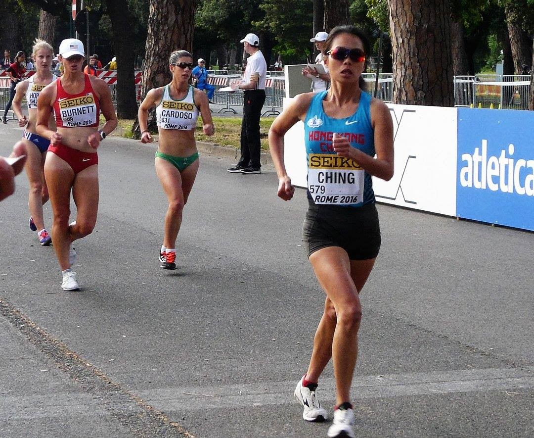 Race walker Ching Siu-nga is hoping to finish higher than 35th at the world championships this weekend. Photos: Facebook