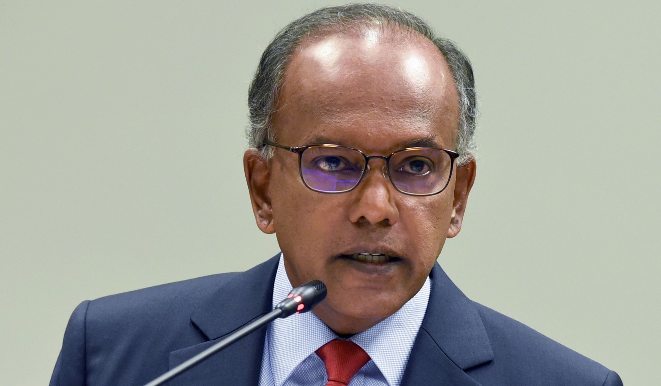 Minister for Law K. Shanmugam said he agreed with the Attorney General’s Chambers plan to lodge an appeal at the High Court. Photo: AFP