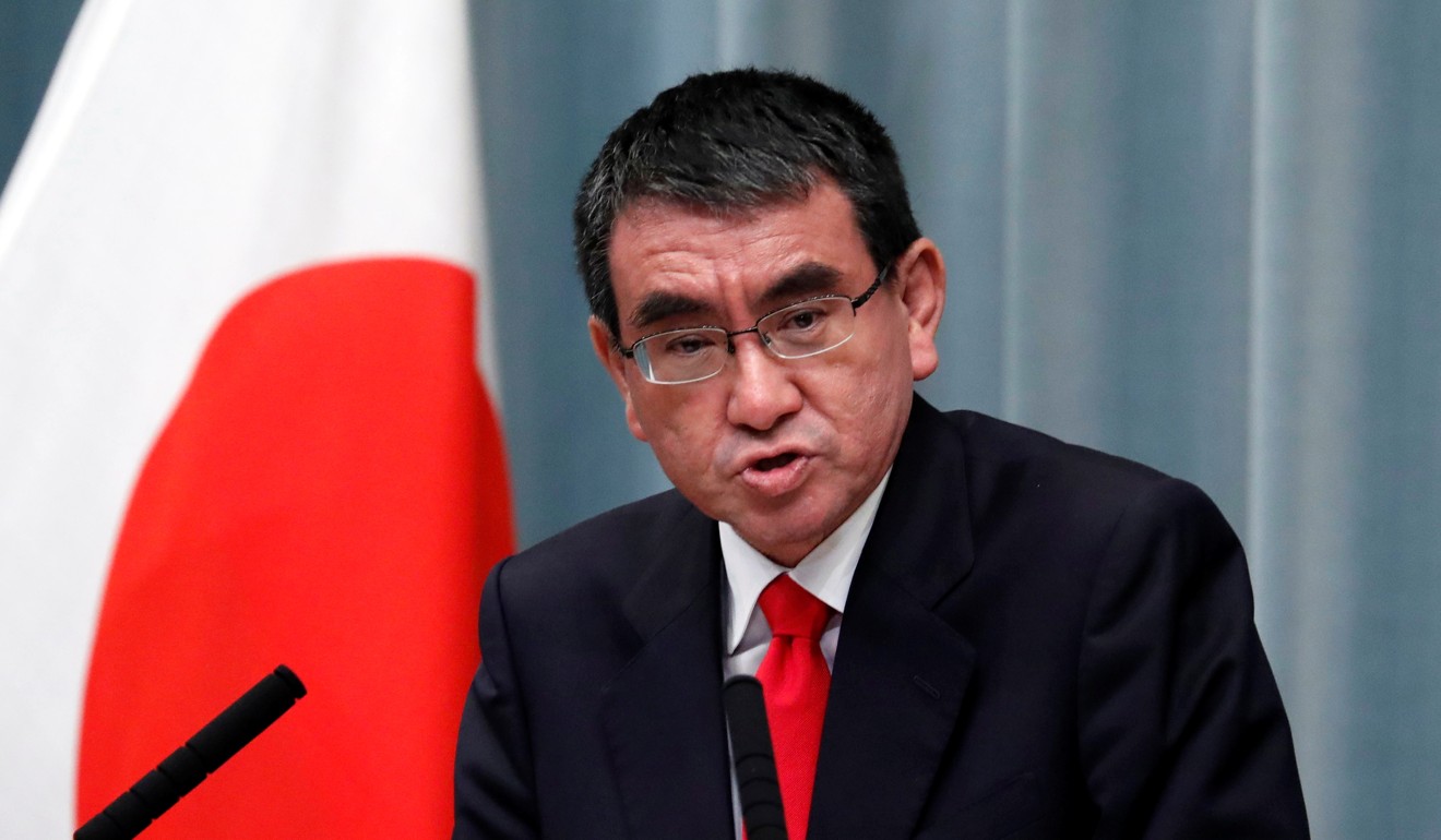 Japan’s Defence Minister Taro Kono. Photo: Reuters