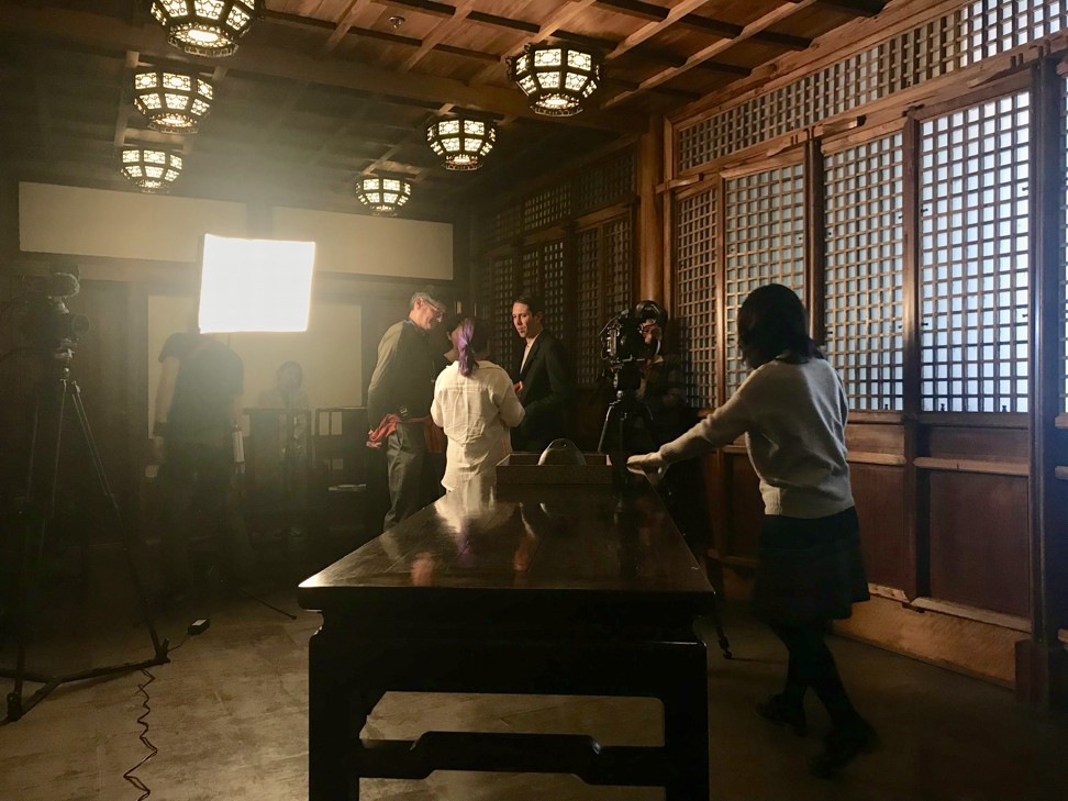 Filming in the Forbidden City. Photo: BBC