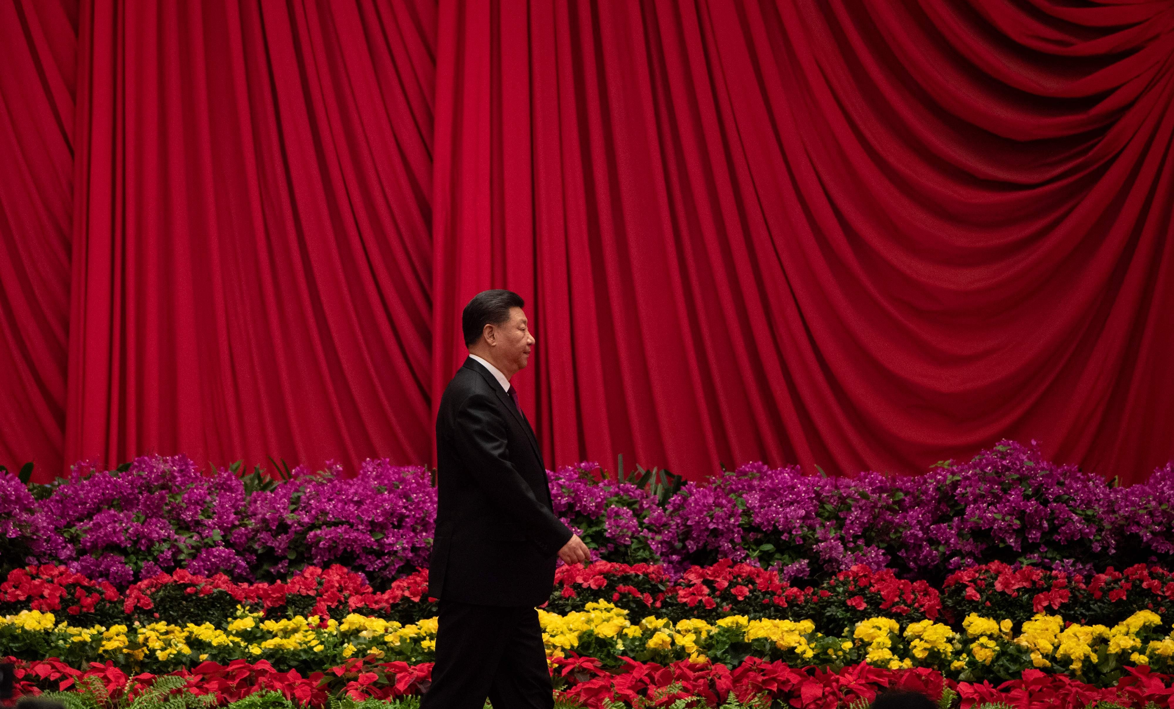 President Xi Jinping at the Great Hall of the People in Beijing on September 30, 2019. Photo: AFP