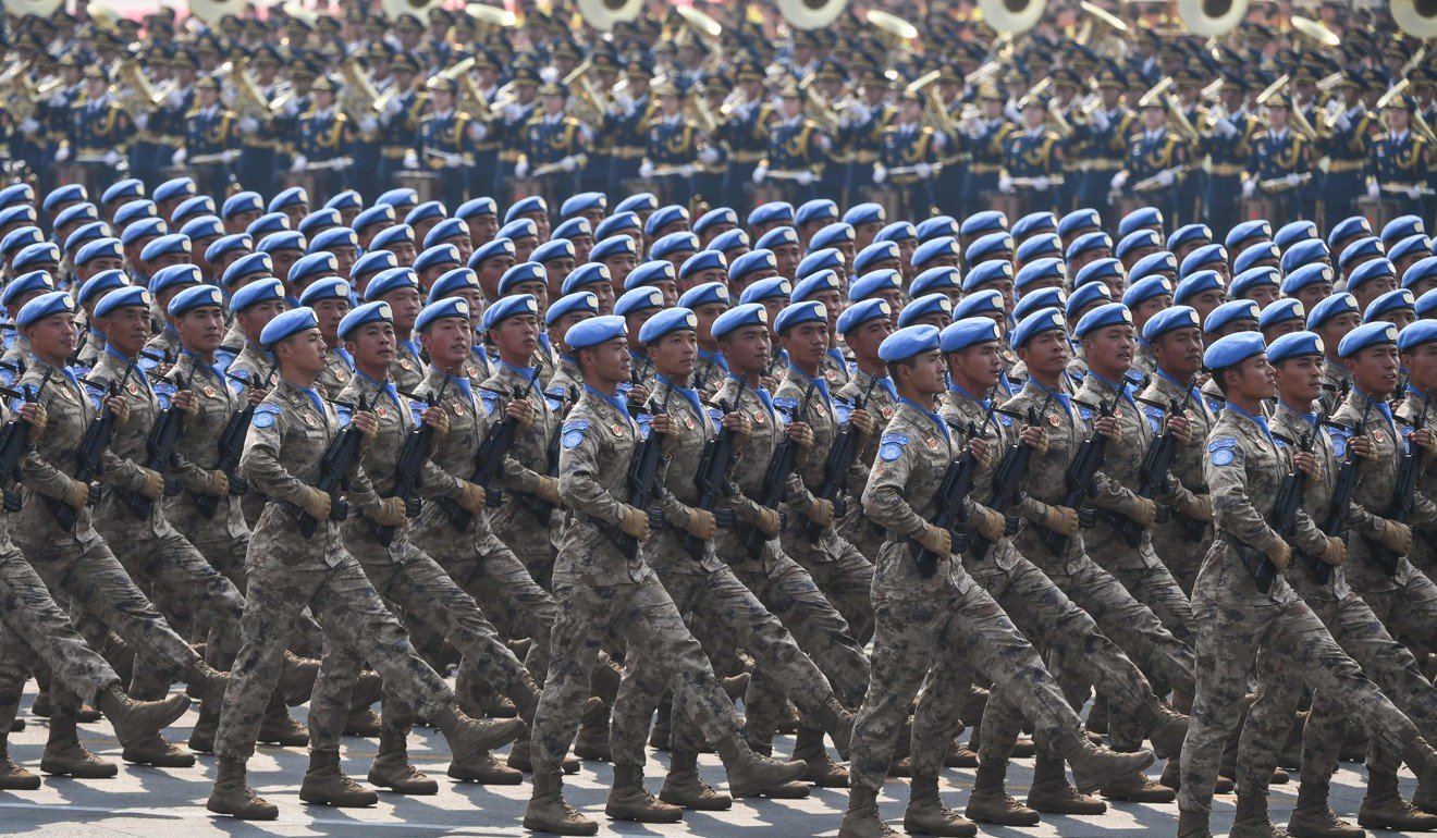 Chinese troops take part in the Republic’s largest ever military parade. Photo: AFP