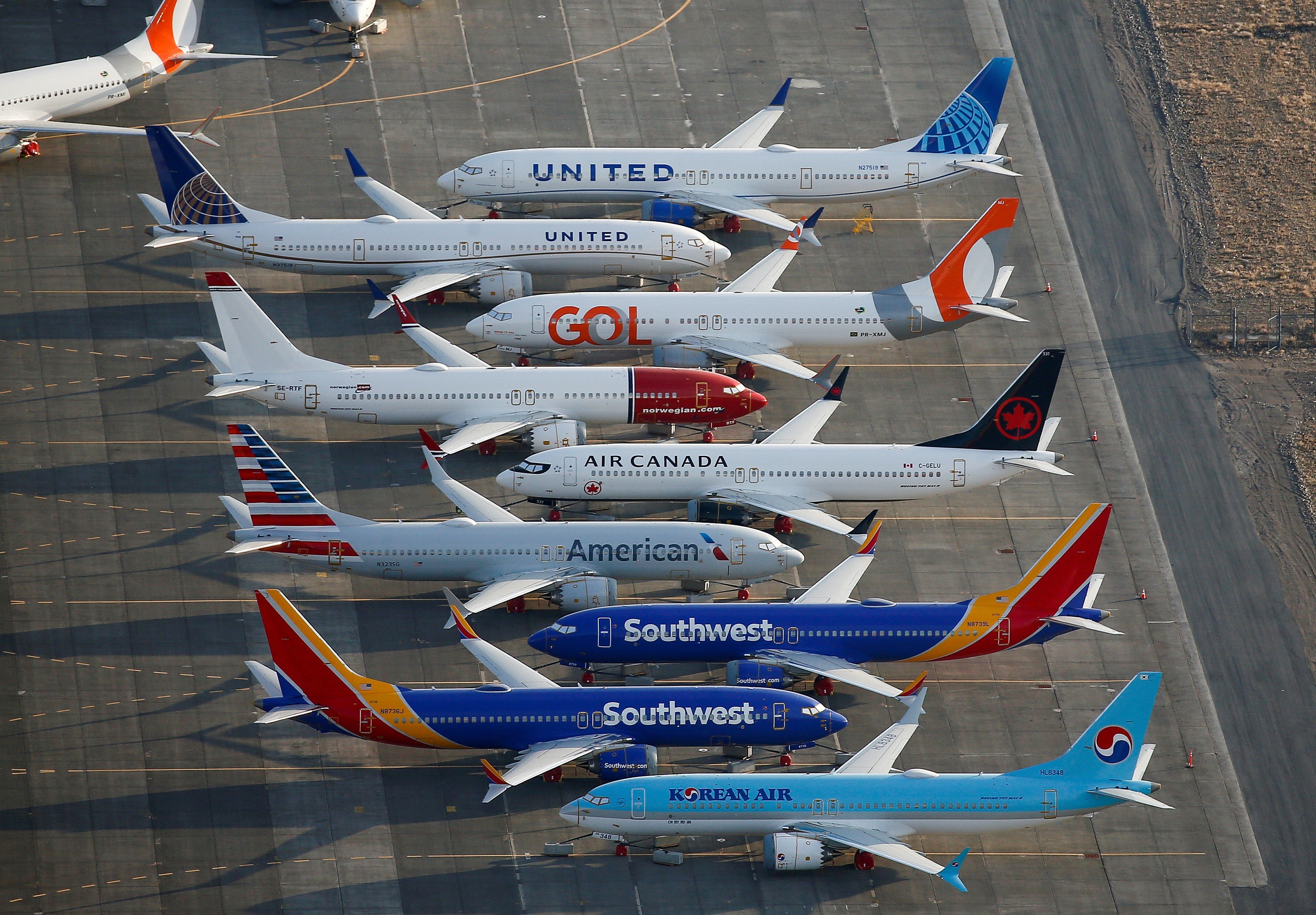 Boeing 737 MAX aircraft at a Boeing facility in the United States. Photo: Reuters