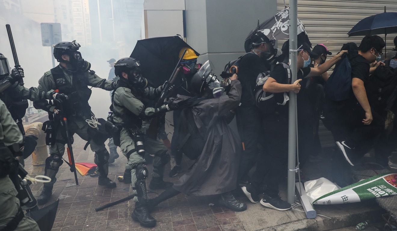 More than 180 people were arrested during the protests on Tuesday. Photo: Sam Tsang