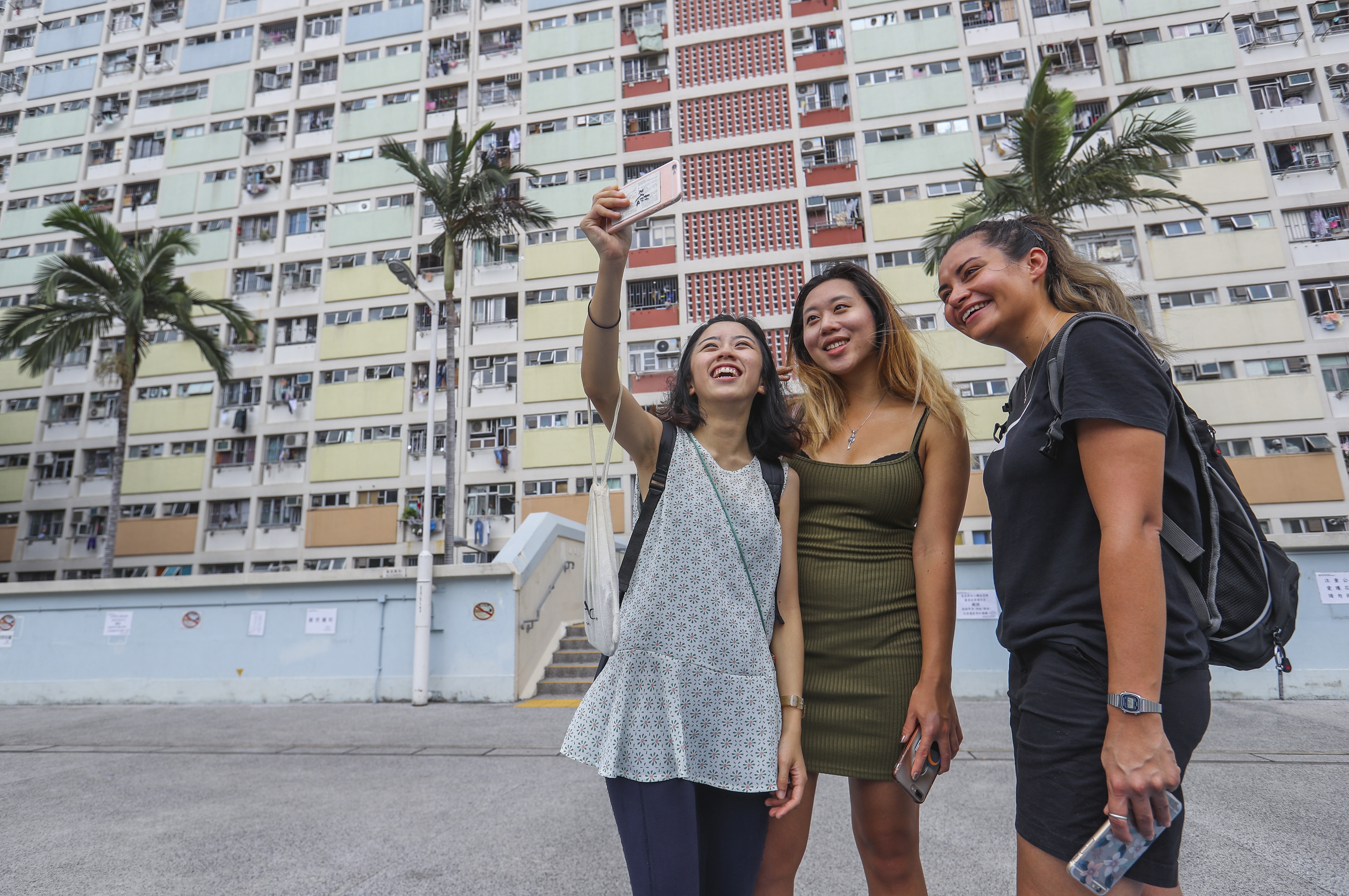 Choi Hung Estate in Hong Kong has become a popular Instagram hotspot because of its pastel colours and symmetrical lines. Photo: Edmond So