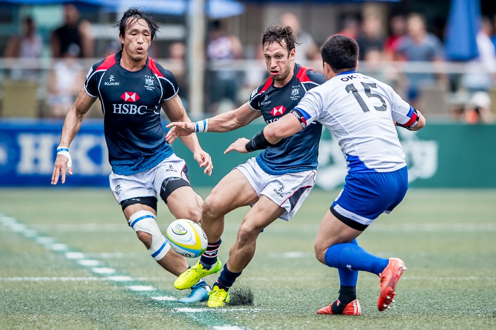 Tyler Spitz playing against Korea in the Asia Rugby Championship back in 2017. Photo: Ike Li