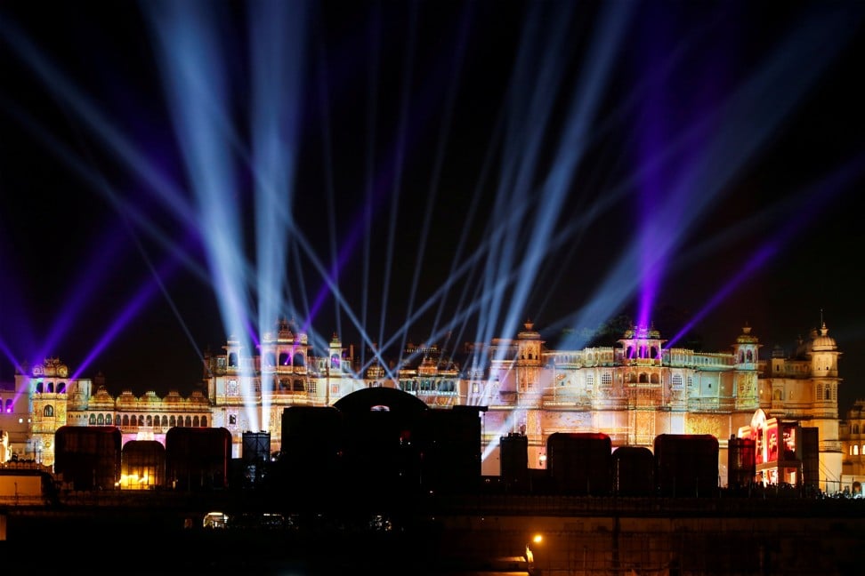 A view of City Palace, one of the venues for the pre-wedding celebrations of Isha Ambani in Udaipur, in the Indian desert state of Rajasthan in December 2018. Photo: Reuters