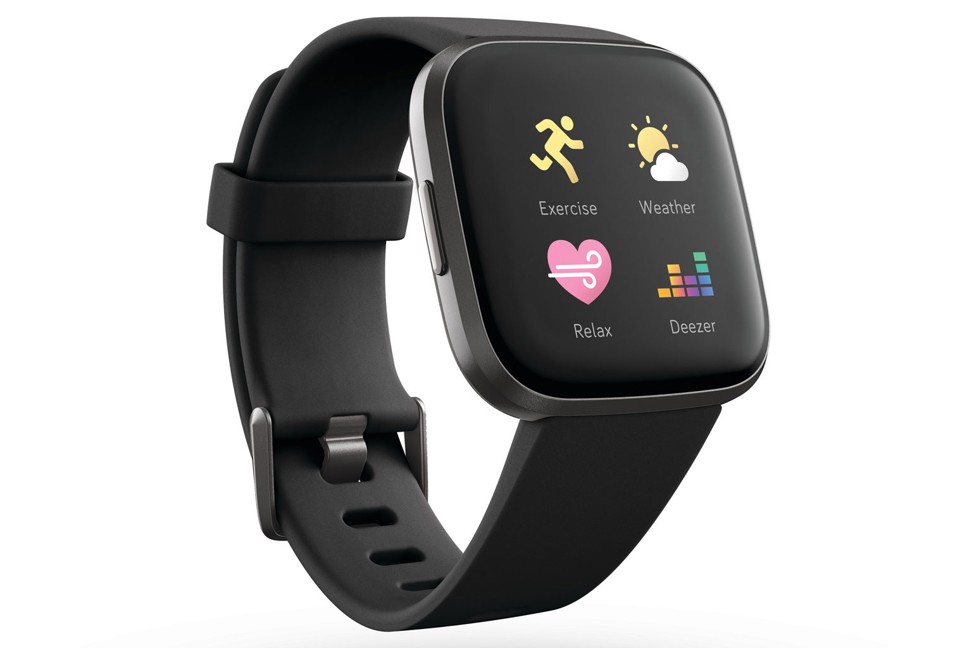 Official product render of the Fitbit Versa 2 in black. Photo: Fitbit
