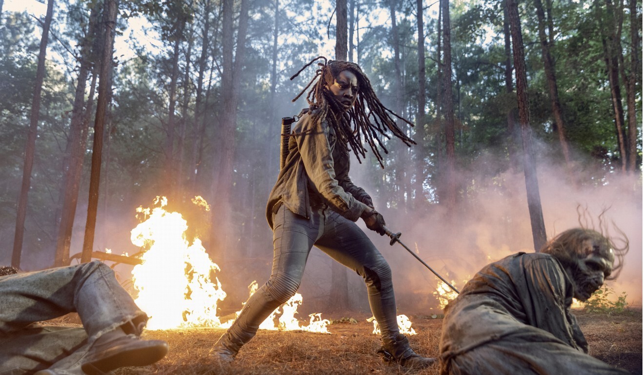 Danai Gurira as Michonne Hawthorne in a still from The Walking Dead Season 10. Photo: Fox Entertainment