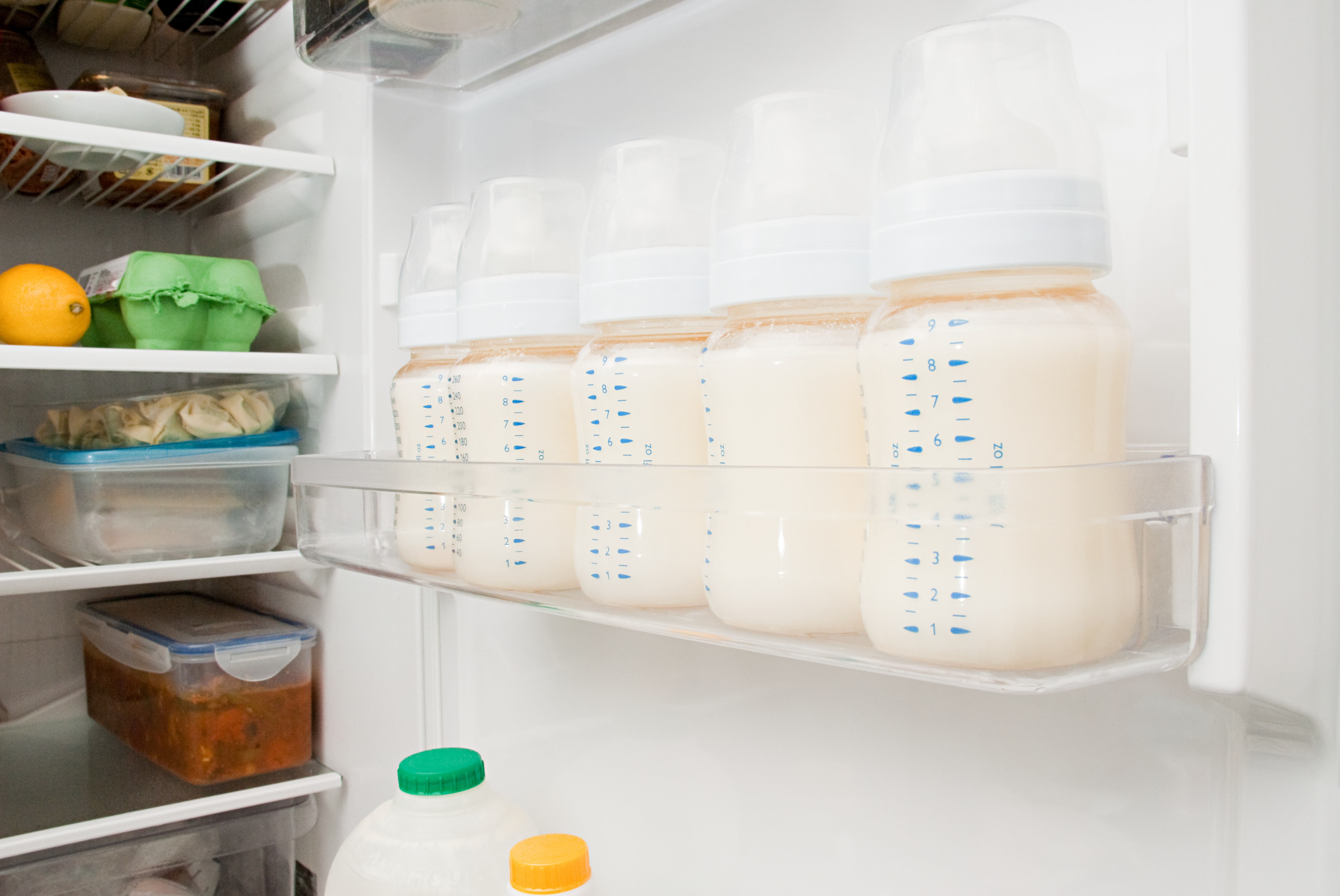 Breast milk in a fridge. What happens when you have too much? Photo: Alamy