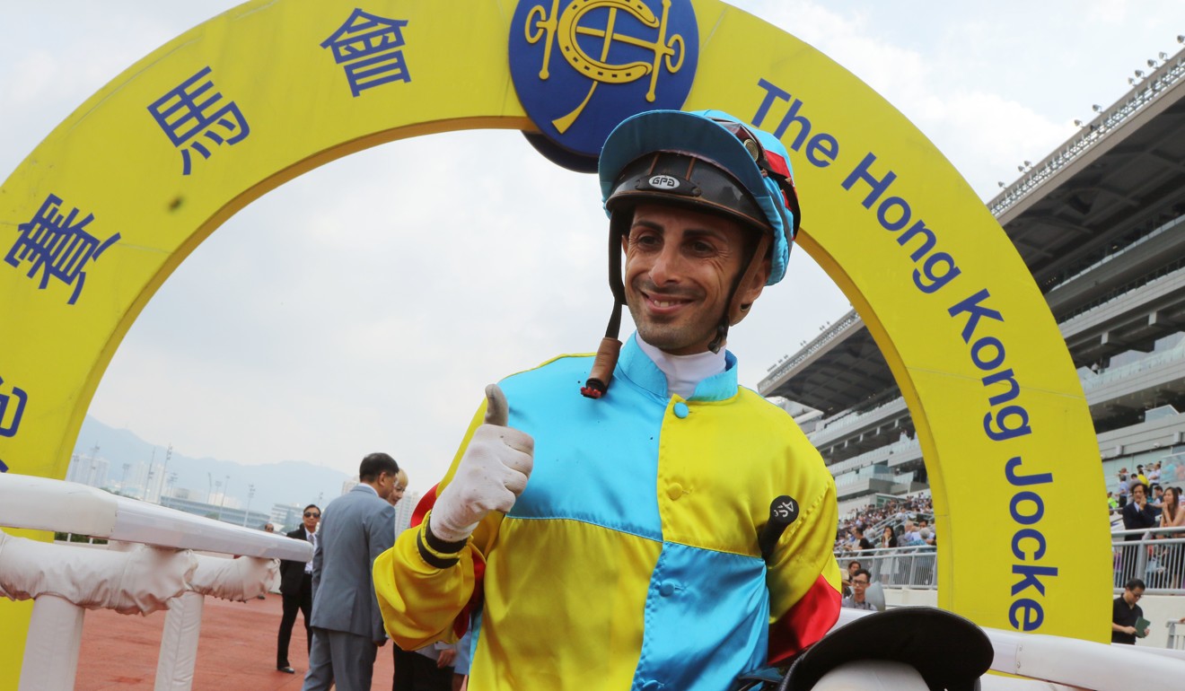 Jockey Alberto Sanna rides four horses for Douglas Whyte on Sunday.