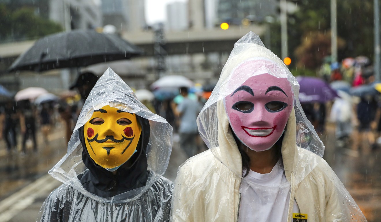 There has been open defiance of the mask ban since its introduction at the weekend. Photo: May Tse