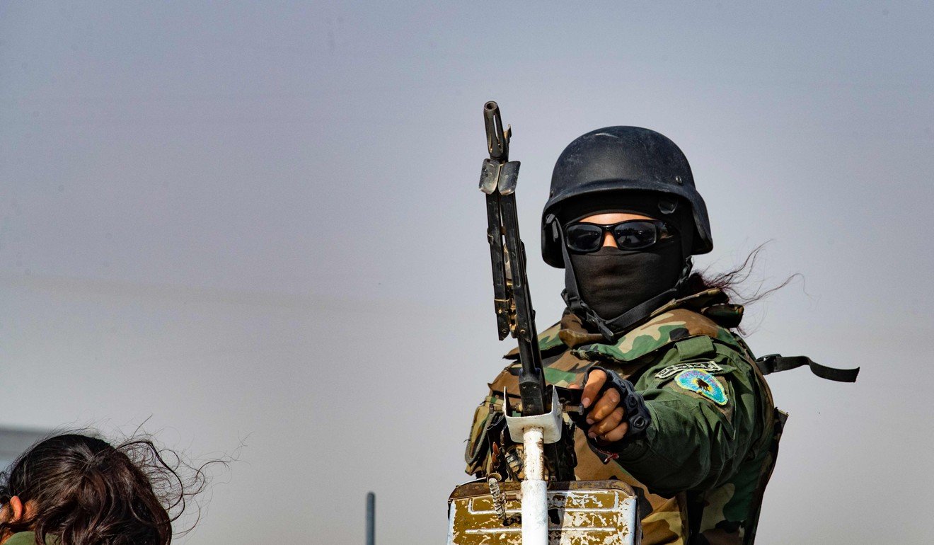 A member of the Kurdish Internal Security Forces in Syria’s Hasakeh province near the Turkish border. Photo: AFP