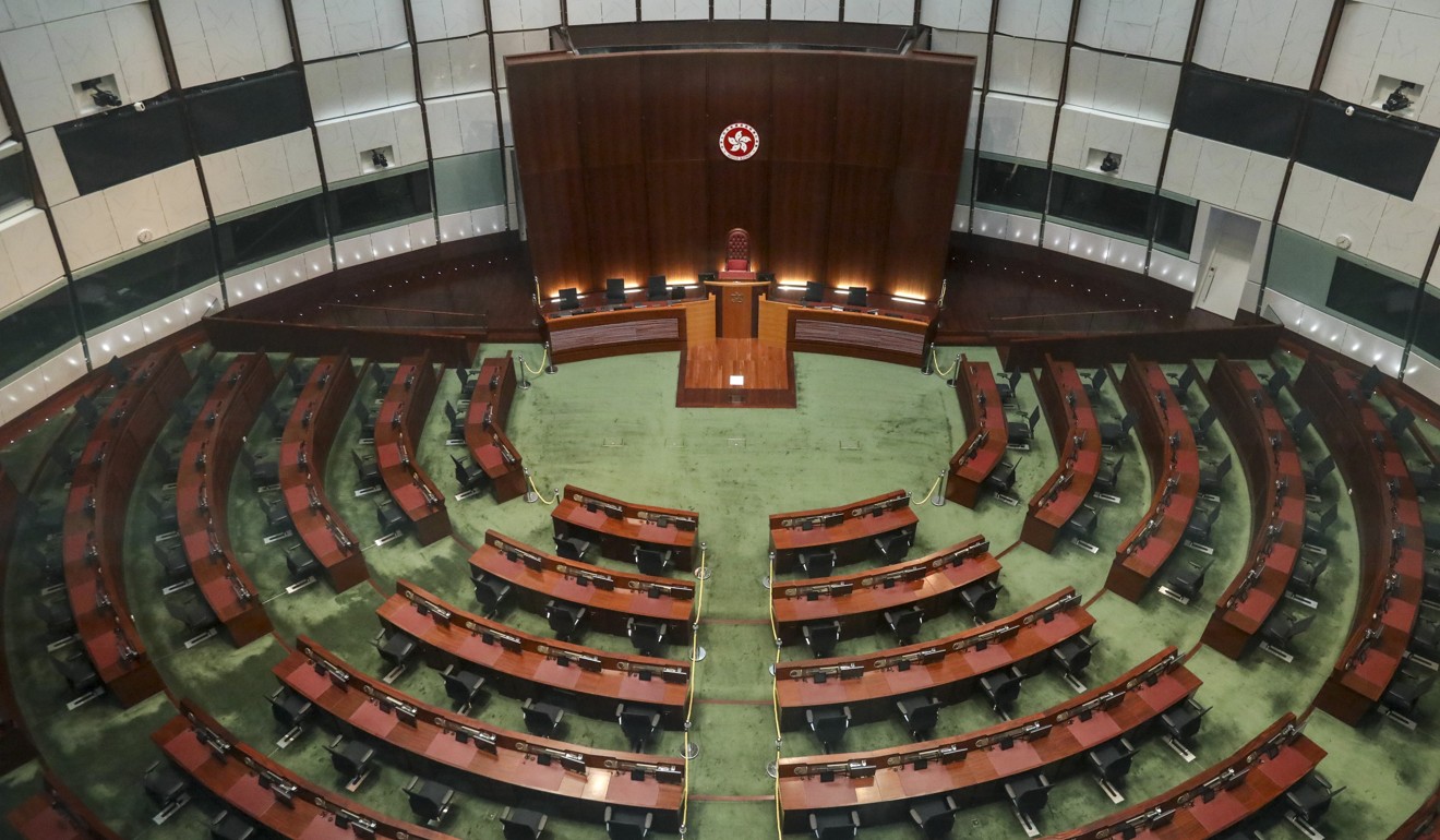 Legco chamber re-opens after repairs to damage caused by protesters in July. Photo: Nora Tam
