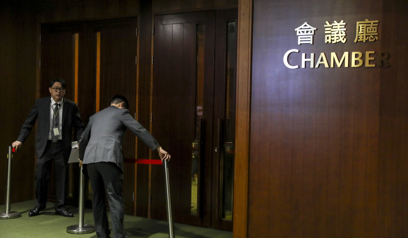 Legco chamber re-opens after repairs to damage caused by protesters in July. Photo: Nora Tam