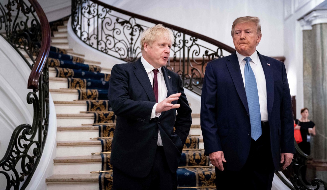 US President Donald Trump and Britain's Prime Minister Boris Johnson at the recent G7 summit in France. Photo: AFP