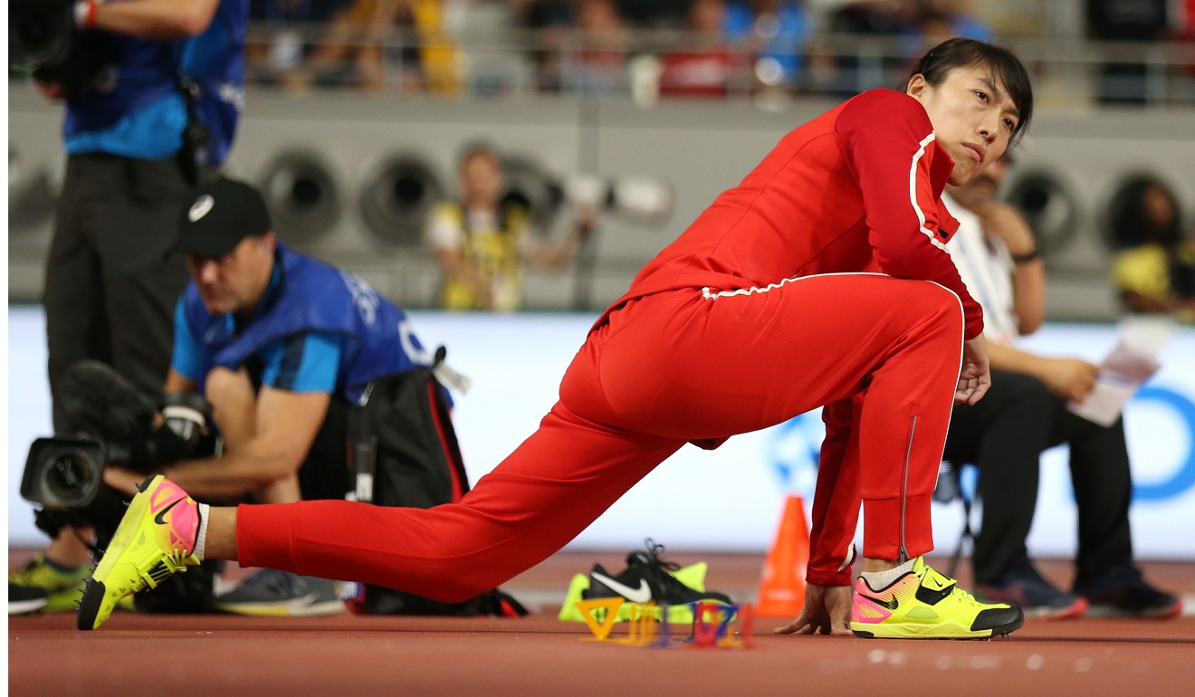 Lyu Huihui of China disappointed with just a bronze medal showing in Doha. Photo: Xinhua