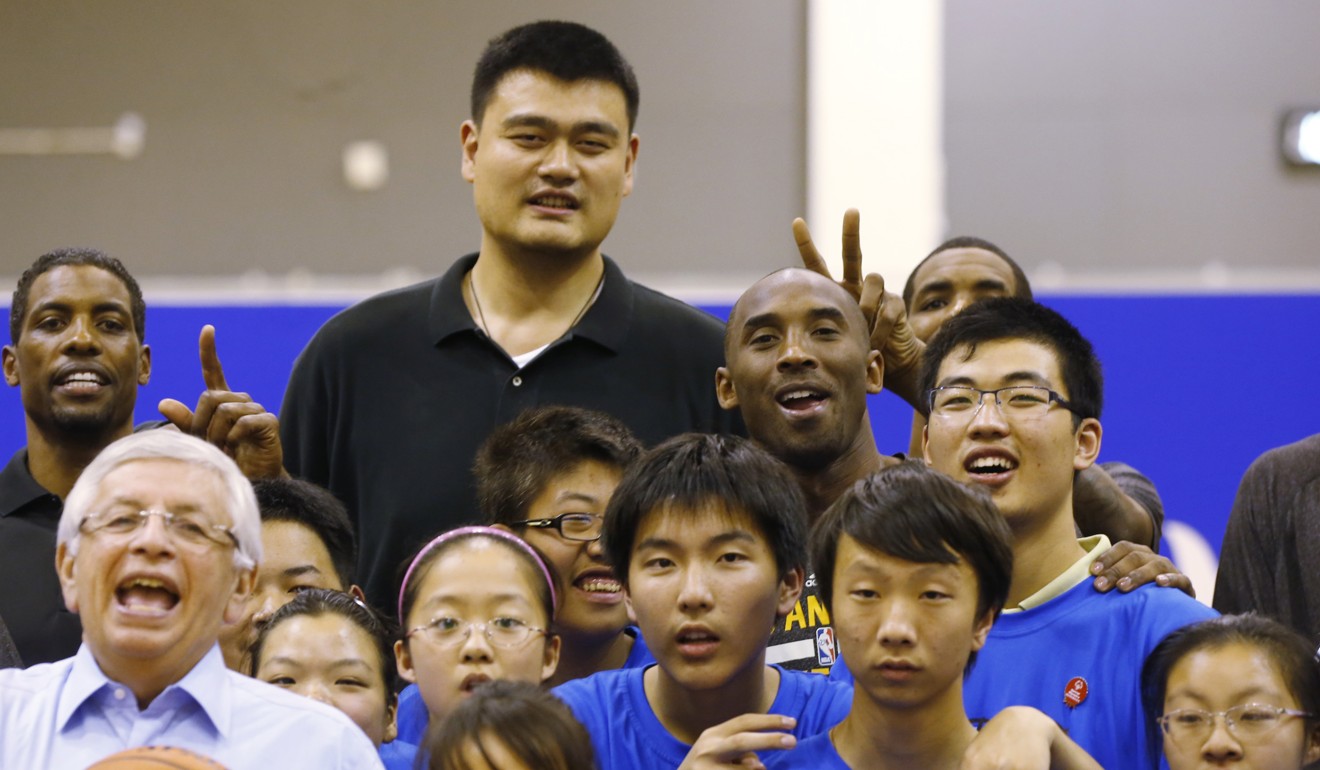 The Rockets’ following in China grew when Yao Ming (centre) played for them. Photo: AP